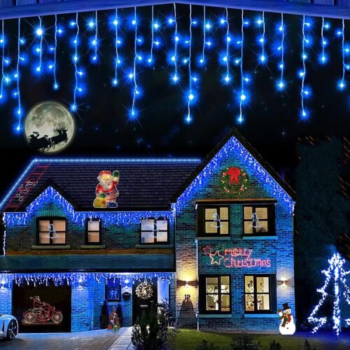 16.4Ft Curtain Icicle Lights Wedding Party LED Fairy Christmas Indoor Outdoor - Picture 12 of 18