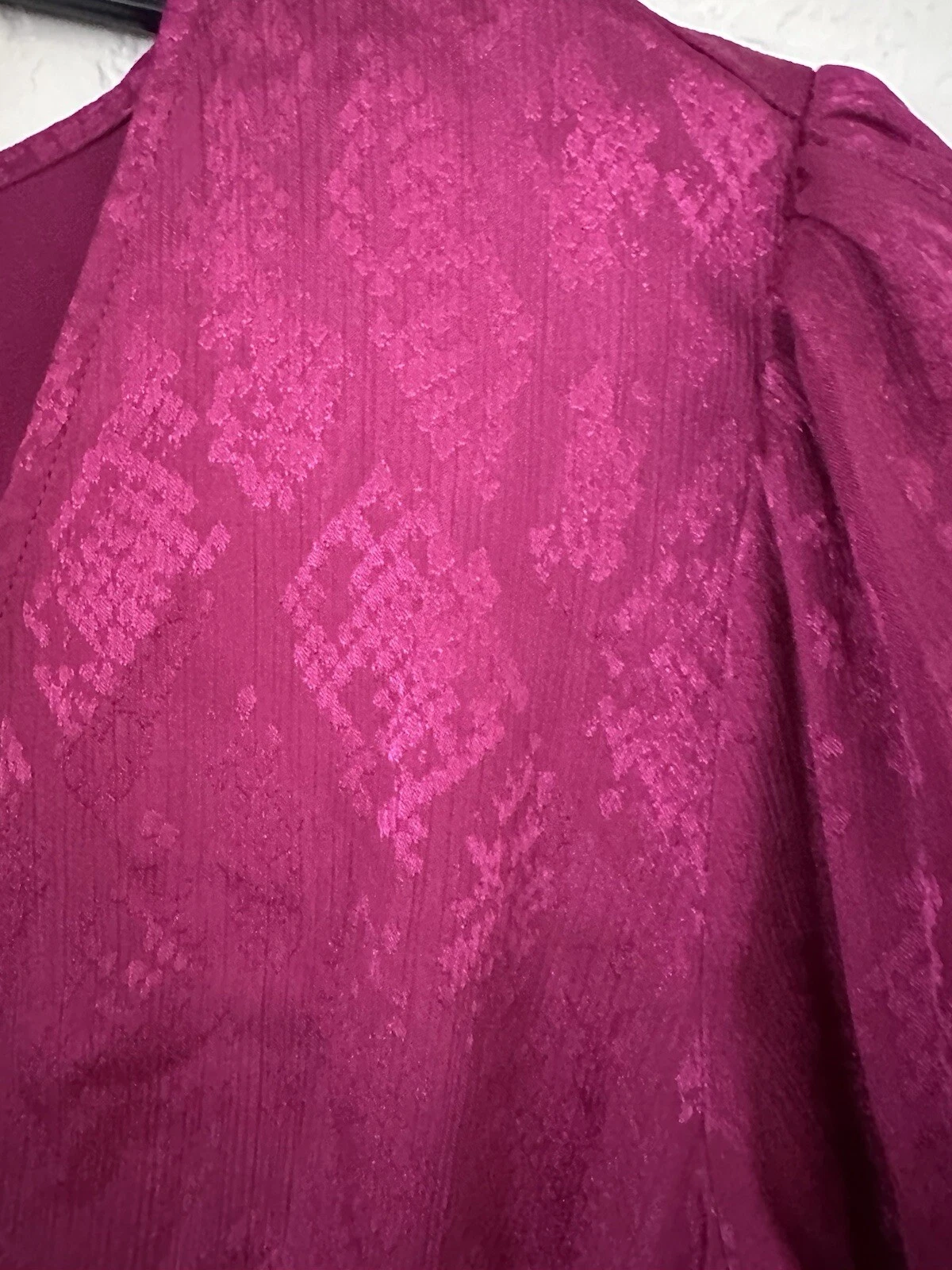 Michael Kors Mini Abito Donna Stampa Serpente Jacquard Finto Avvolgente Profondo Fucsia 1X