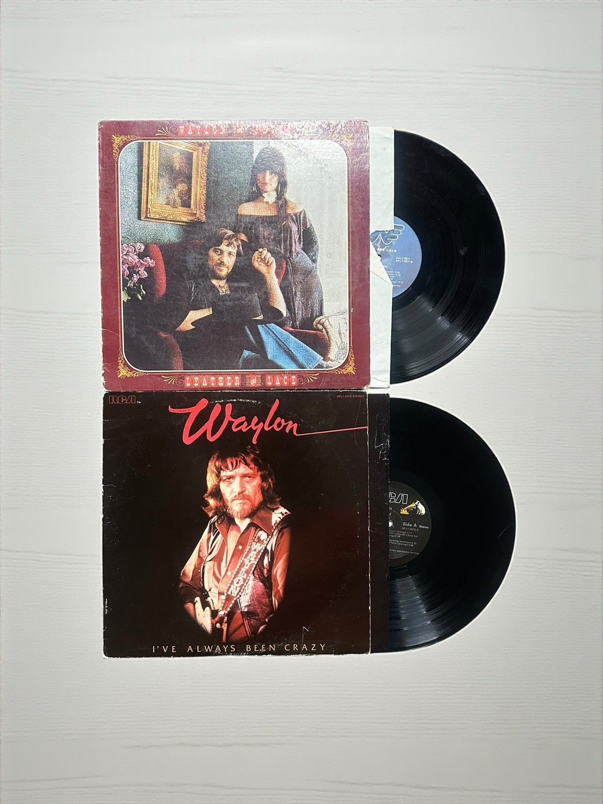 Waylon Jennings Lp Lot I’ve Always Been Crazy Leather & Lace