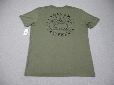 Volcom Shirt Mens Large Green Black California Bear Graphic New With Tags
