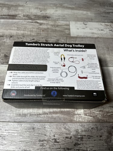 Tumbo Trolley 150ft - Anti-Shock Aerial Dog Runner for Yard Small and Large D... - Picture 5 of 9