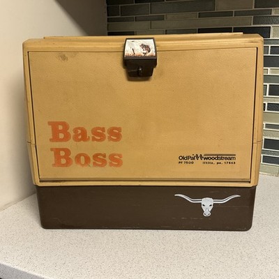 boss tackle box Used Bass Boss 7500 Tackle Box Huge Old Pal Woodstream PF7500