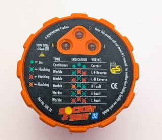 Socket & See SOK32 LED/Audio Professional Socket Tester UK 13A Working