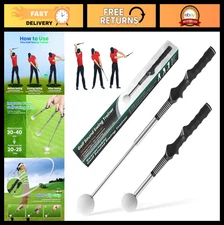 Retractable Golf Swing Trainer Aid, Grip Trainer for Right-Handed Chipping & Hit