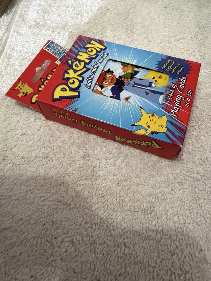 Карты игральные Pokemon Bicycle коллекционные оловянные Nintendo Pikachu редкие винтажные 1999 - Изображение 4 из 4