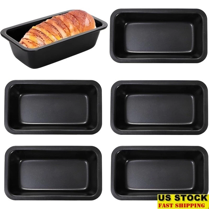 Nonstick Mini Loaf Pans Set of 6 Carbon Steel Bread Baking Molds Easy Clean New