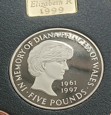 1999 PROOF &pound;5 Five Pound Coin Diana