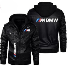Customized Jet Black Bmw Motorrad Schwabing Racing Leather Motorbike Jacket Hood Customized Jet Black Bmw Motorrad Schwabing Racing Leather Motorbike Jacket Hood