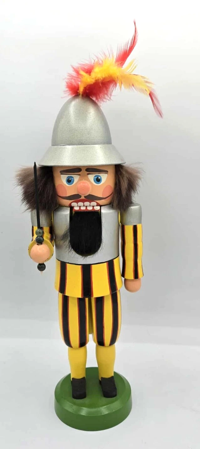 Vintage VEB Hodrewa Rosenthal West Germany Nutcracker ~11” Erzgebirge Region