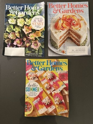 Lot of 3 BETTER HOMES &  GARDENS Magazine 2022 From Smoke Free Home GUC