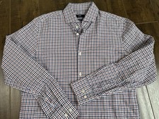 Boss Hugo Boss Plaid Shirt Button Up Sharp Fit Long Sleeve Men s 15 32/33