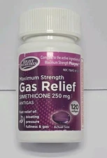 RIGHT REMIDIES Gas Relief Maximum Strength, Simethicone 250 mg, (120 Softgels...