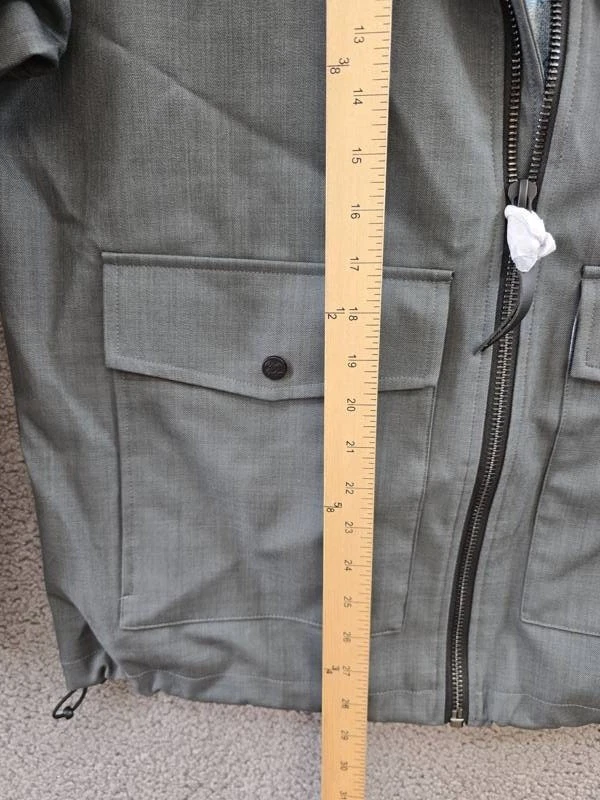 Robert Graham Lightweight Textured Poly Utility Jacket Men's L Gray Full Zip image 9