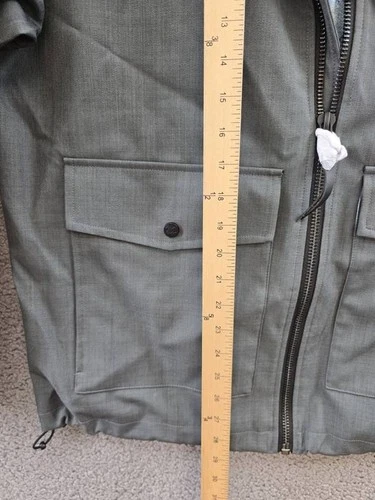Robert Graham Lightweight Textured Poly Utility Jacket Men's L Gray Full Zip image 9