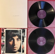 THE BEATLES~WHITE ALBUM 2 LP (1988) NM/NM UNCUT PHOTOS & POSTER CAPITOL C1-46443