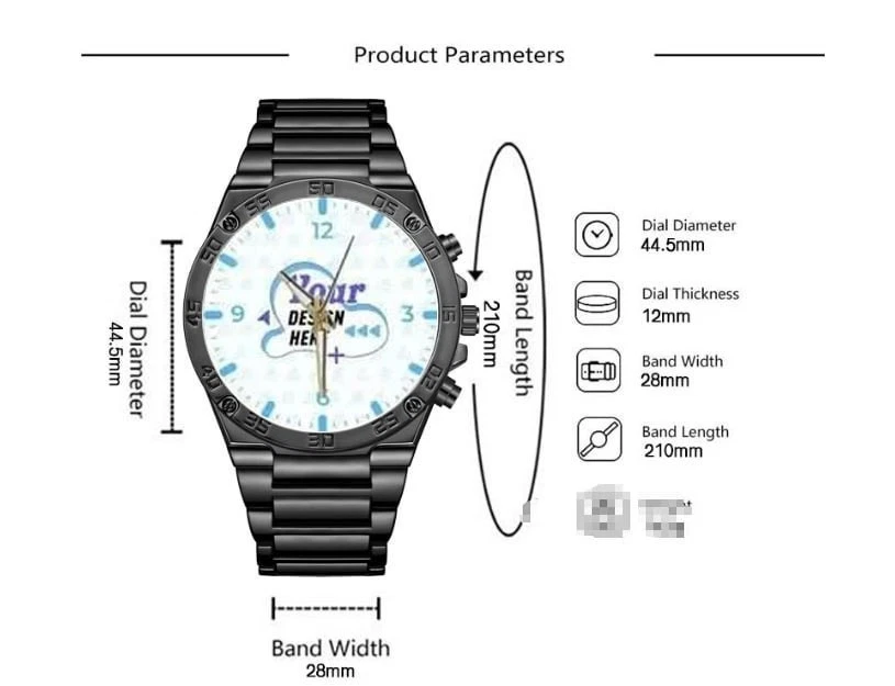 Elvis Presley Black Stainless Steel Watch