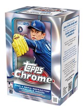 2025 Topps Chrome MLB Baseball Value Blaster Box Factory Sealed 7 Packs 28 Cards