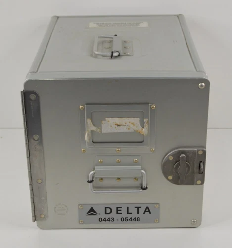 Delta Airlines Diethelm Keller Aviation Storage Aluminum Galley Box UH02-103