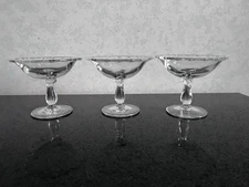 3 Vintage Fostoria Century Clear Glass Compotes / Pedestal Dishes ~ 4 3/8"