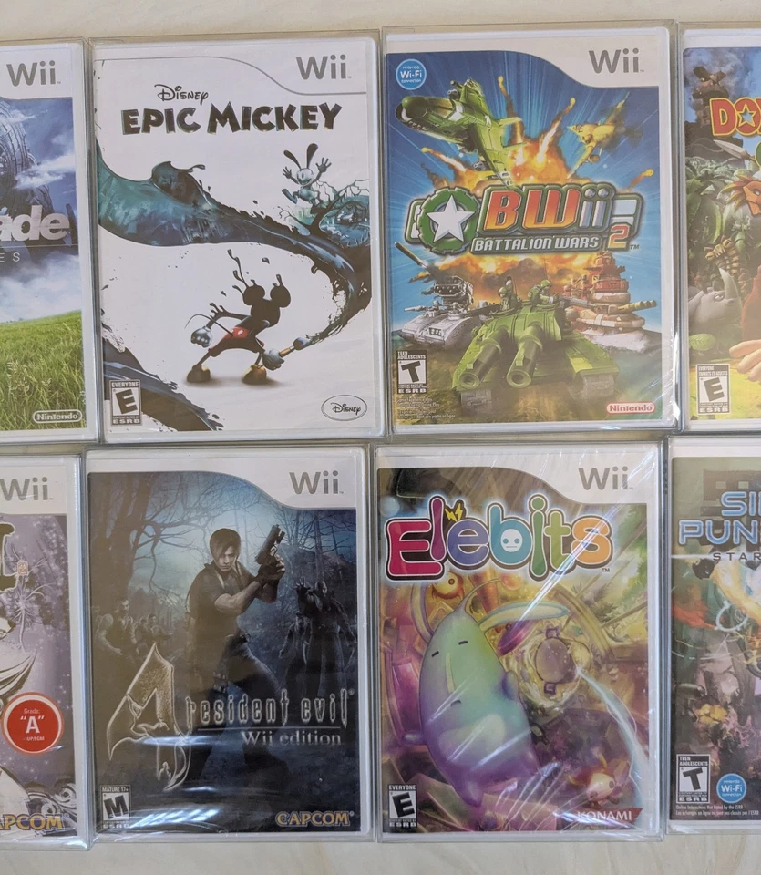 Lote lacrado perfeito para Nintendo Wii Xenoblade Resident Evil Donkey Kong + bônus NOVO - Imagem 2 de 4