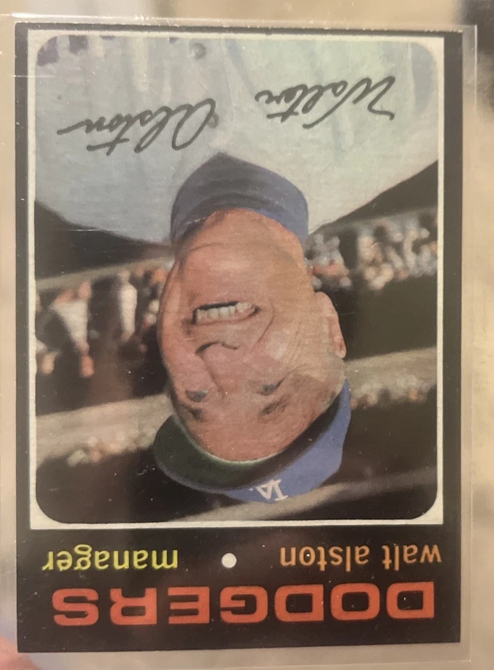 1971 Topps #567- Walt Alston Manager Long Time Dodger Coach HOF LAD NEAR-MINT+ - Image 3 of 4