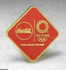 OLYMPIC PINS BADGE 2020 TOKYO 2021 JAPAN COKE COCA COLA WORLDWIDE SPONSOR DIAMON