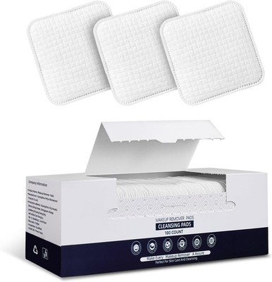 Premium Natural Pure Cotton Pads(100 Count),Soft & Lint-Free Upgraded Edge Stitc