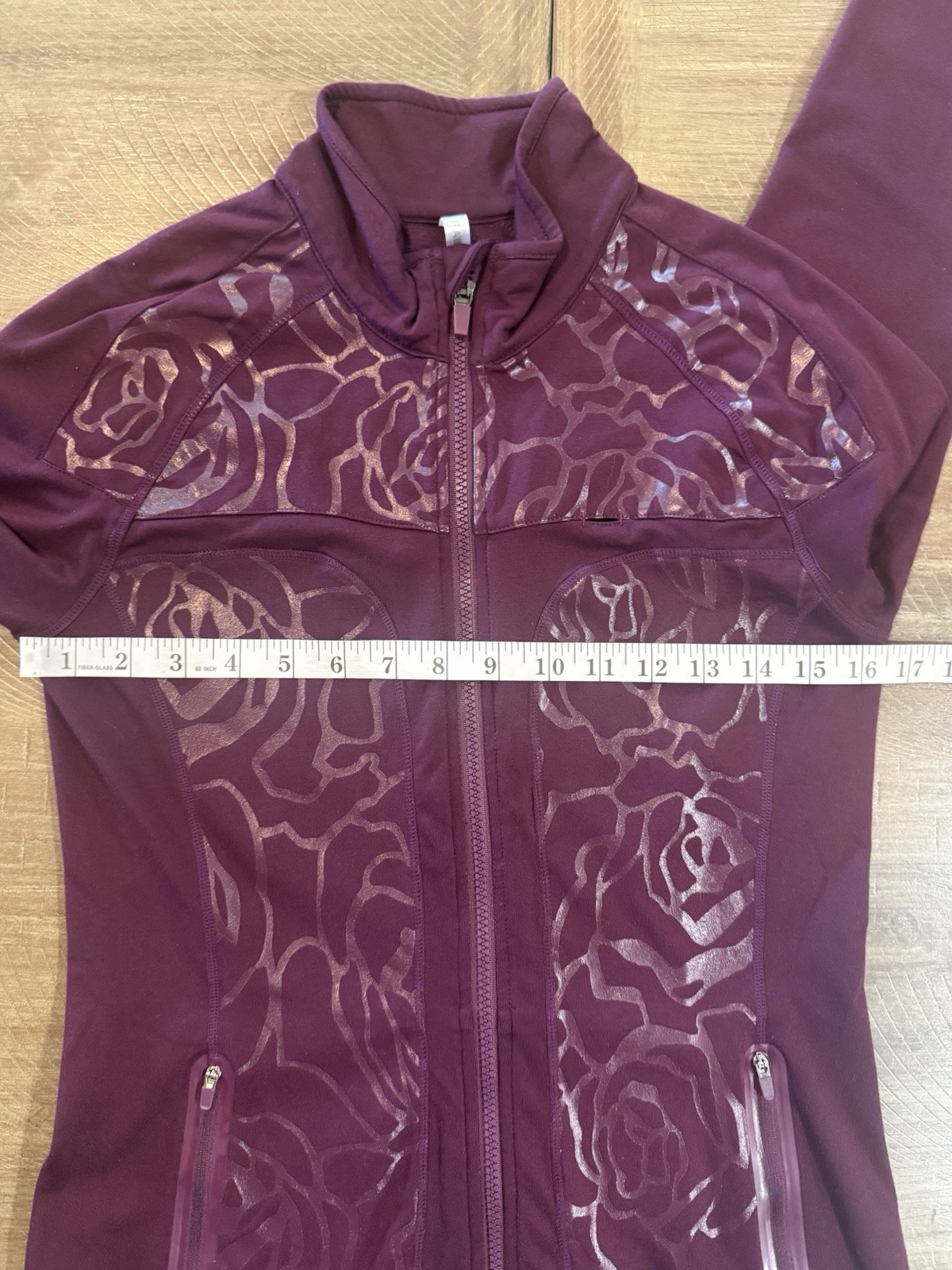Fabletics Jojo Full Zip Active Jacket Burgundy Ro… - image 14