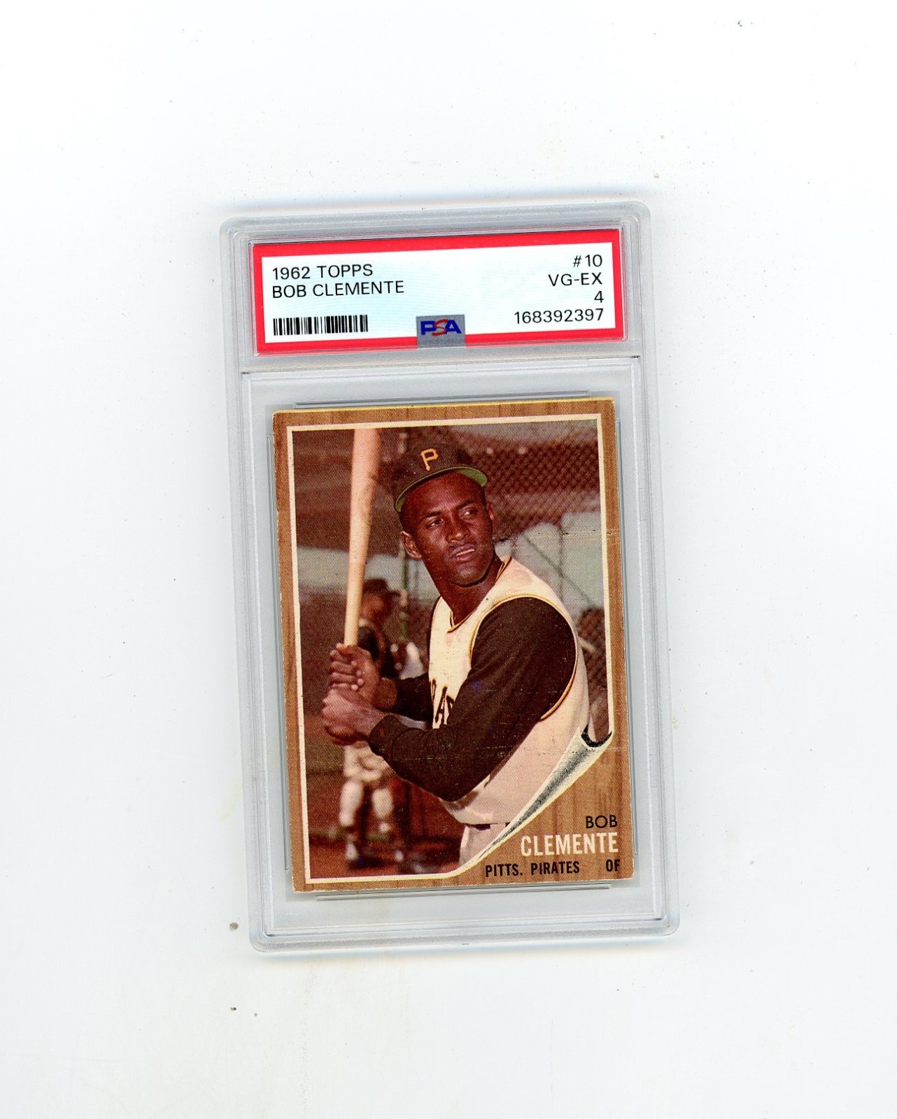 1962 Topps PSA 4 #10 Roberto Clemente Centered/Crease Free/Just Graded