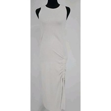 Betsy Johnson Ribbed Fitted Dress Womens Small Cinched Side Slit Y2K 90s