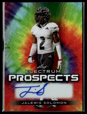 2024 Leaf Electrum Prospects Auto Silver Tie Dye #PA-JS1 Jalewis Solomon /25