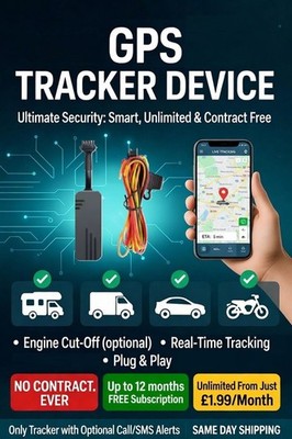 Wohnmobil-Wohnwagen-Camper-Van GPS Tracker Live Alarmanlage + 12 Monate GRATIS Ortung