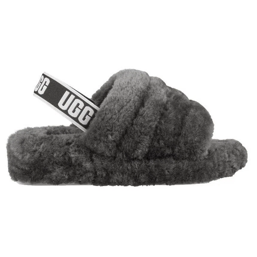 Ugg Sandali in pelliccia di peluche antracite 1095119 CHRC 123637126