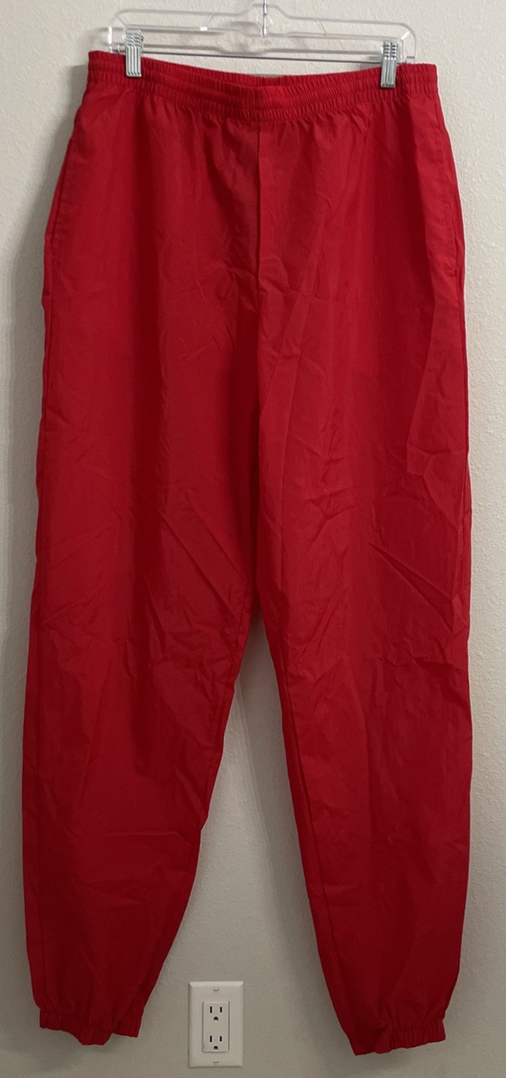 Vintage 90s Marlboro Adventure Team Red Track Pants Size L Nylon Windbreaker