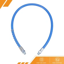 Grease Gun Hose 23.6" 10000 PSI Spring Flex High Pressure Quick Release Blue