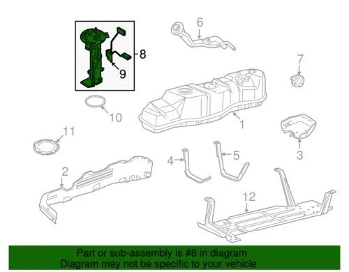 Kit de montaje de bomba de combustible original Ford Lincoln Mark LT 2006-2008 8L3Z-9H307-H Foto 2 de 2