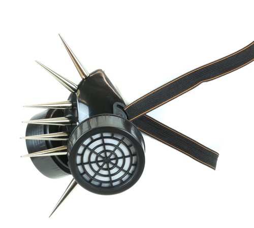 3" Long Spike Steampunk Gas Mask Cosplay Spikes Respirator Costume Party - Picture 2 of 6