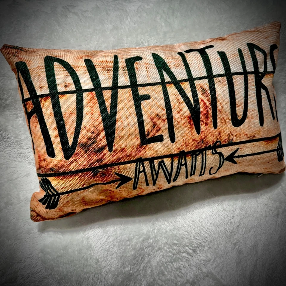 Adventure Awaits - Fundas lumbares decorativas e insertos de almohada incluidos 12x20 Foto 3 de 4
