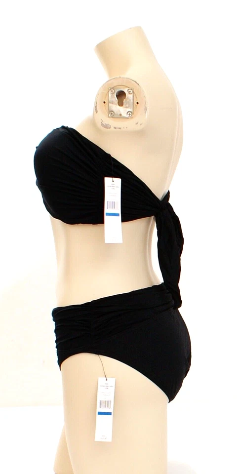 Carmen Marc Valvo 2-Piece Black Bandeau Bikini Two Piece Swim Suit Women's XL - Image 3 of 4