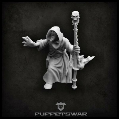 One model of Necromancer with two right hand options (4 parts) Puppetswar S055