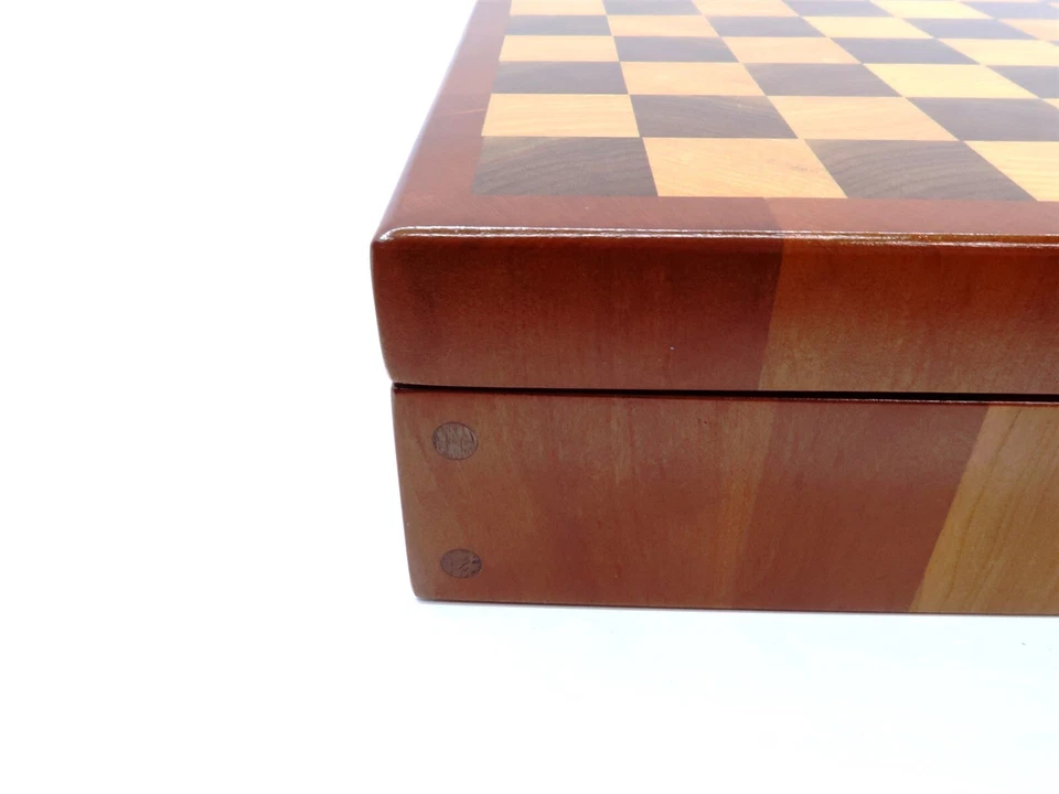 Custom CHESS Board by Edward Burger made from Cherry, Walnut and Ash Wood SIGNED - Image 4 of 4