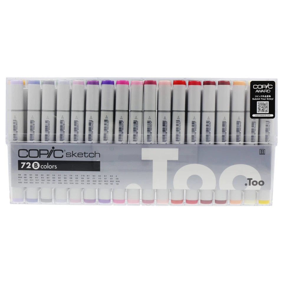 Copic Sketch Marker 72 Color Set Premium Artist Markers A, B, C, D, E Type - Image 3 of 4
