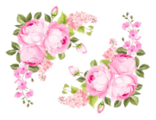 Shabby Cabbage Roses Swags Corners Transfers Decoupage Waterslide ...