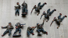 Vintage 1950s Timpo 54mm Hollow Cast Lead U.S. WW2 Soldiers for Repair / Parts