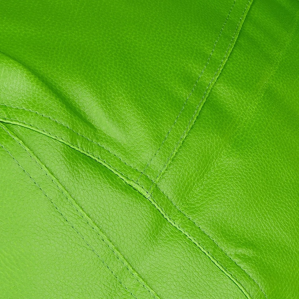 Funda Silla Bean Bag con Reposapiés Imitación Cuero Verde Sin Frijoles XXXL Foto 4 de 4