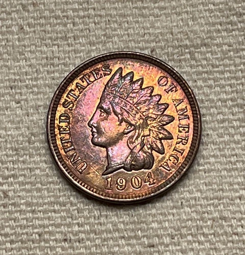 1904 Indian Head Cent UNCIRCULATED Red/Brown
