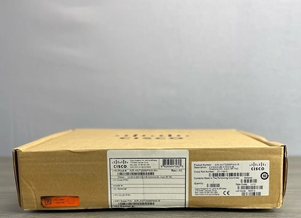 Cisco AIR-ANT2566P4W-R Aironet 2.4-GHz/5-GHz MIMO 4-Element Patch Antenna - Image 2 of 4