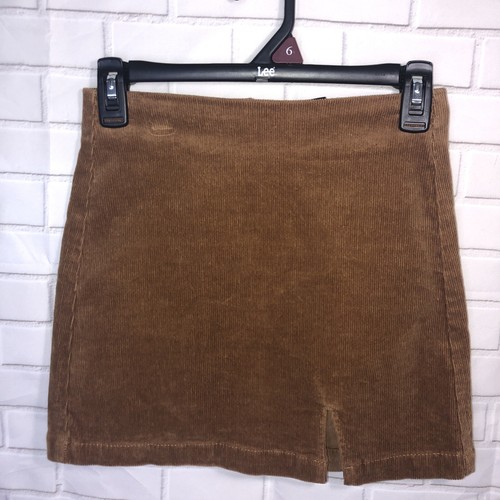 NWOT forever 21 Brown Corduroy Mini Skirt women XS - Picture 2 of 6