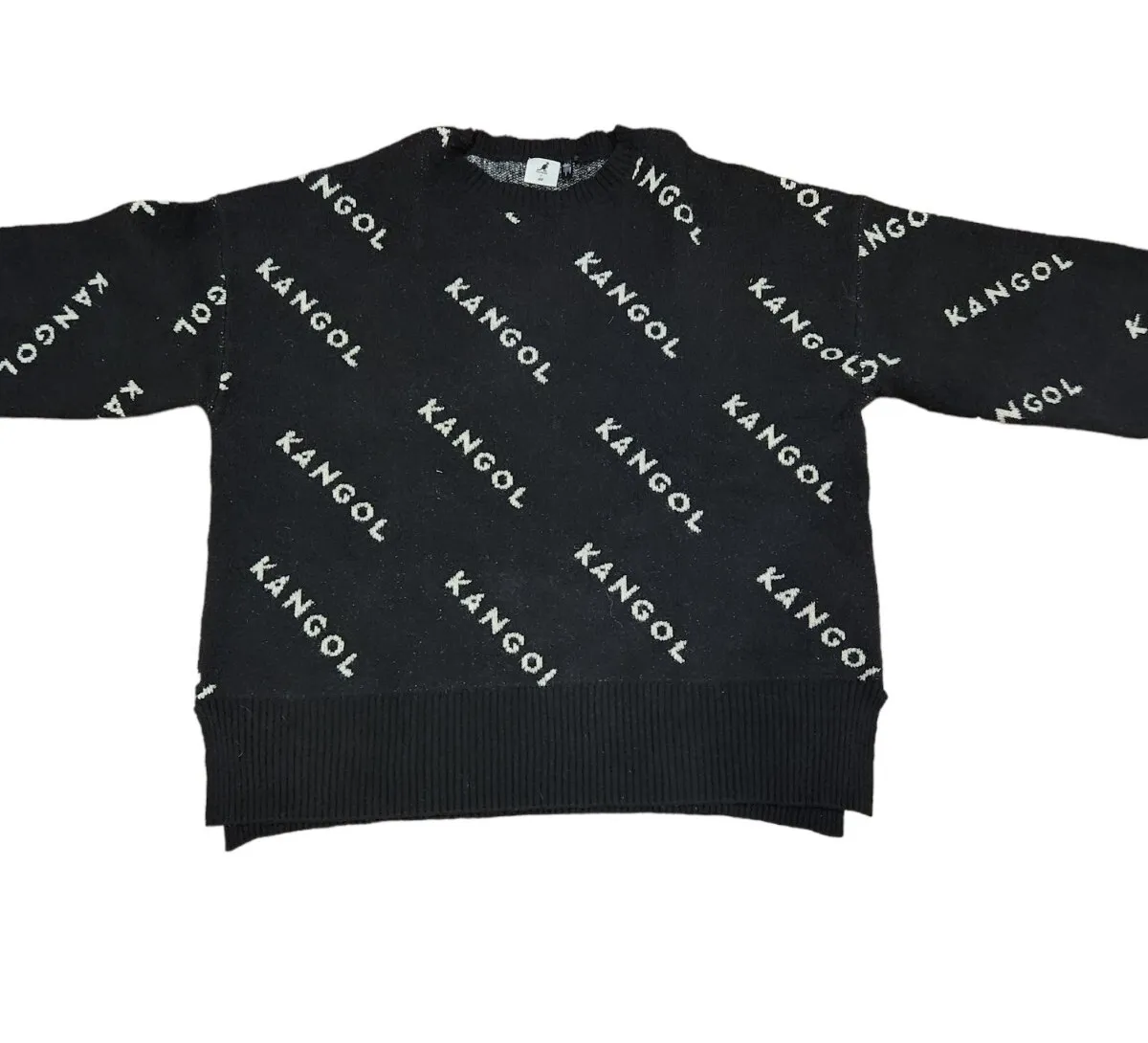 blouse Trein restaurant H&amp;M x Kangol Sweater Womens All Over Print Black Logo Knit Oversized  Size XL | eBay
