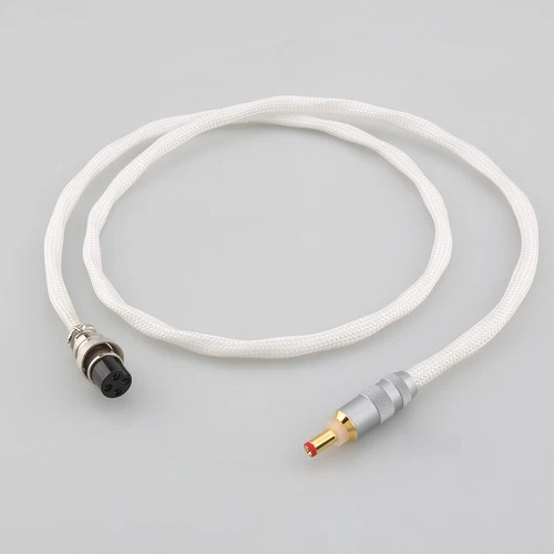 HiFi Pure Silver GX16 4Pole to DC 2.1/2.5 DC Wire AC DC Linear Audio Power Cable - Picture 2 of 9